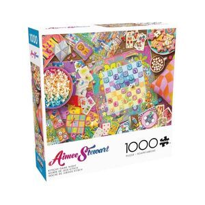Buffalo Games Aimee Stewart Kitschy Game Night 1000 pc Jigsaw Puzzle USED